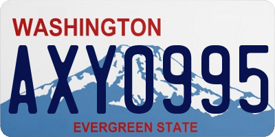 WA license plate AXY0995