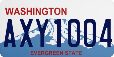 WA license plate AXY1004