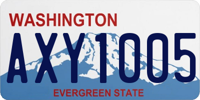 WA license plate AXY1005