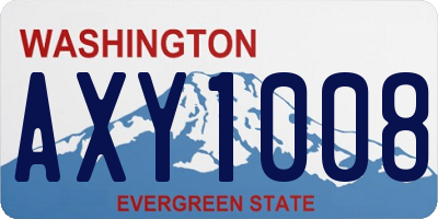 WA license plate AXY1008