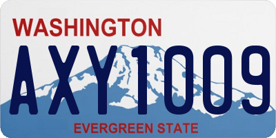 WA license plate AXY1009