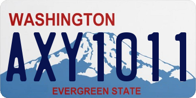 WA license plate AXY1011