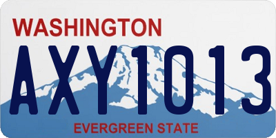 WA license plate AXY1013
