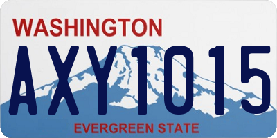 WA license plate AXY1015