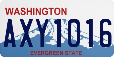 WA license plate AXY1016