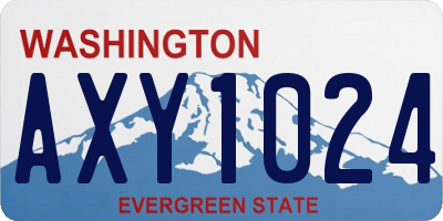 WA license plate AXY1024