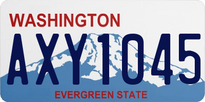 WA license plate AXY1045