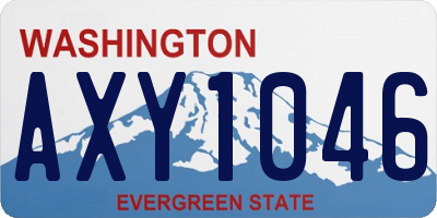 WA license plate AXY1046