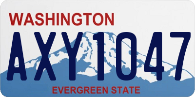 WA license plate AXY1047