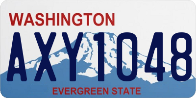 WA license plate AXY1048