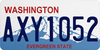WA license plate AXY1052