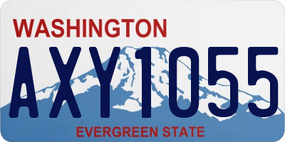 WA license plate AXY1055