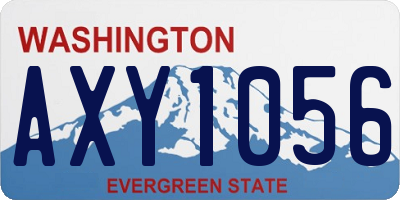 WA license plate AXY1056