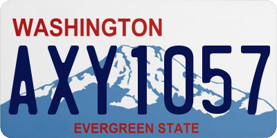 WA license plate AXY1057