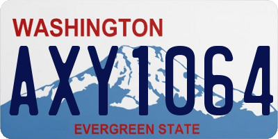 WA license plate AXY1064