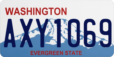 WA license plate AXY1069