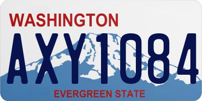 WA license plate AXY1084