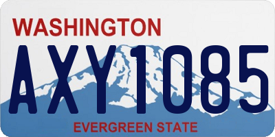WA license plate AXY1085