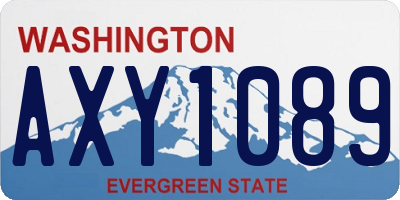 WA license plate AXY1089