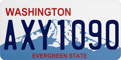 WA license plate AXY1090