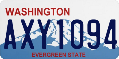 WA license plate AXY1094