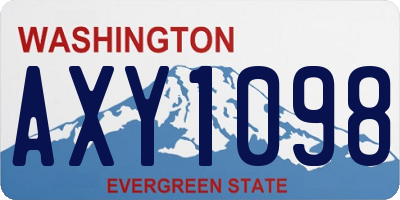 WA license plate AXY1098