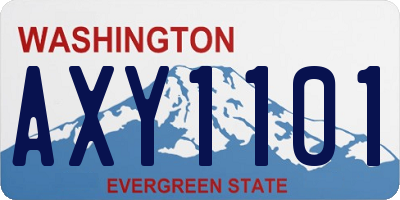 WA license plate AXY1101
