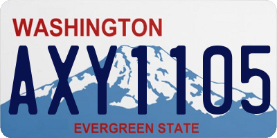 WA license plate AXY1105
