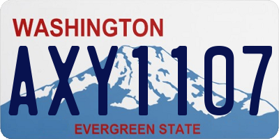 WA license plate AXY1107