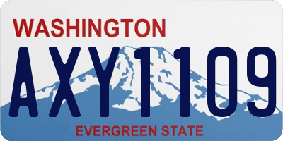 WA license plate AXY1109