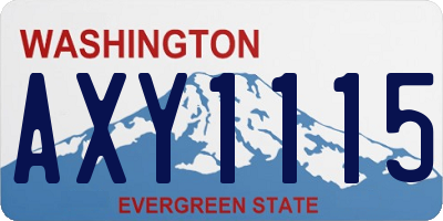 WA license plate AXY1115