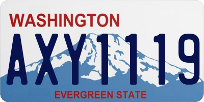 WA license plate AXY1119