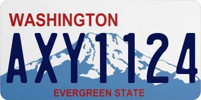 WA license plate AXY1124