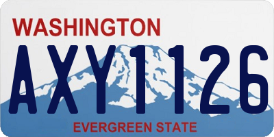 WA license plate AXY1126