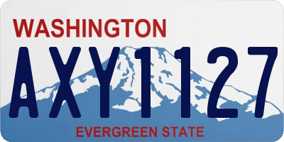 WA license plate AXY1127