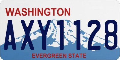 WA license plate AXY1128