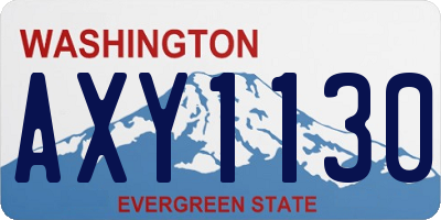 WA license plate AXY1130