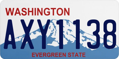 WA license plate AXY1138