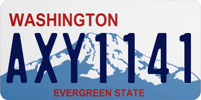 WA license plate AXY1141