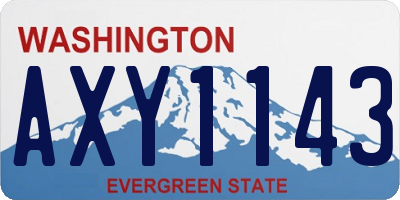 WA license plate AXY1143