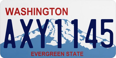 WA license plate AXY1145