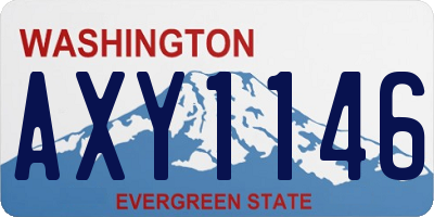 WA license plate AXY1146