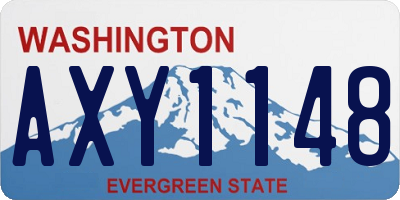 WA license plate AXY1148