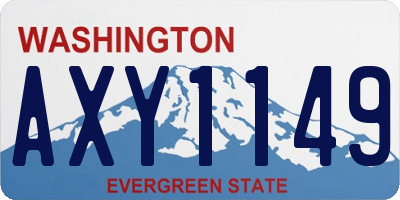 WA license plate AXY1149