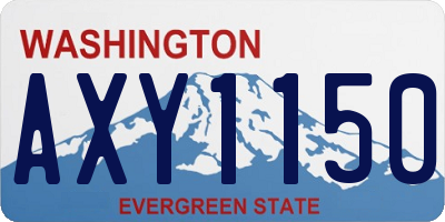 WA license plate AXY1150