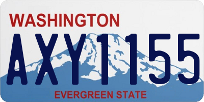 WA license plate AXY1155