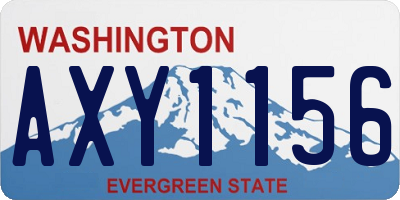 WA license plate AXY1156