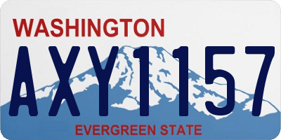 WA license plate AXY1157