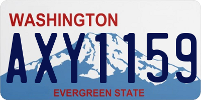 WA license plate AXY1159