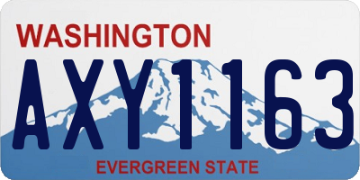 WA license plate AXY1163